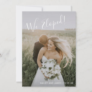 Elegant Photo Modern Wedding Announcement