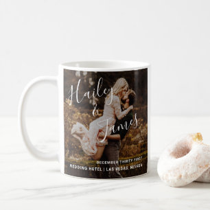 Elegant Photo Modern Wedding Coffee Mug