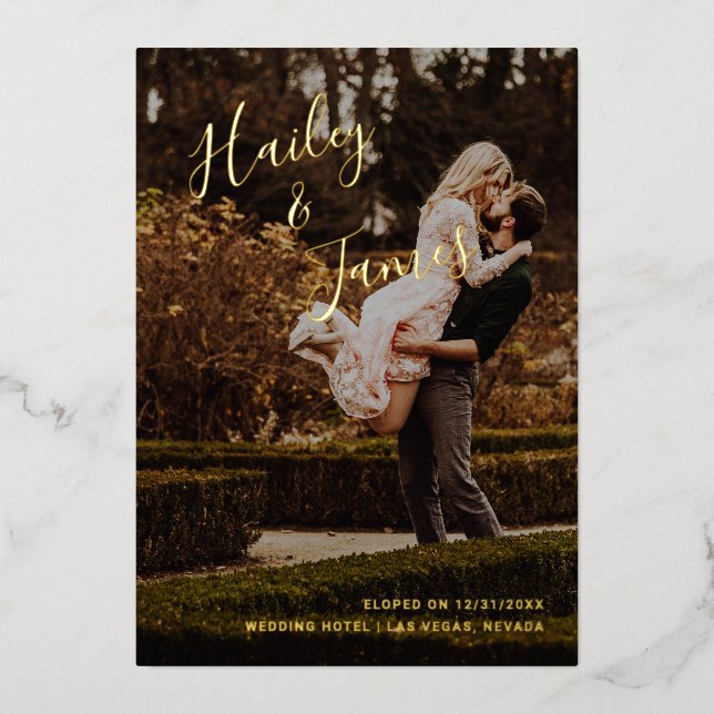 Elegant Photo Modern Wedding Reception (Front)