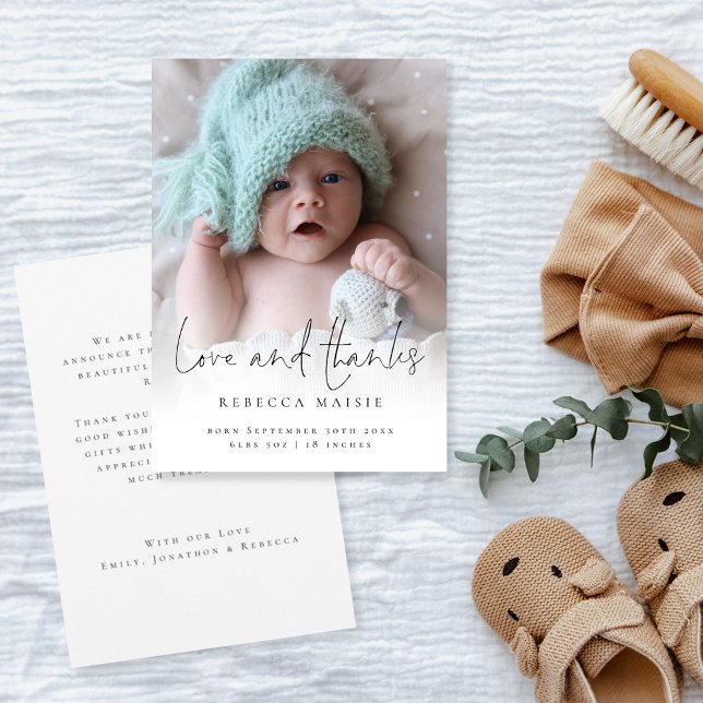 Elegant Photo Overlay Love Thanks  Announcement (Creator Uploaded)