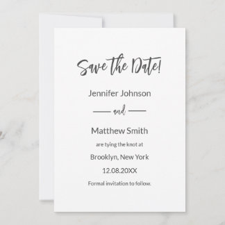 Elegant Photo Overlay Text Wedding Save The Date Invitation