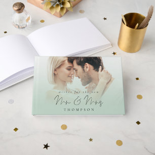 Elegant Photo Overlay Wishes New Mr Mrs Sage Guest Book