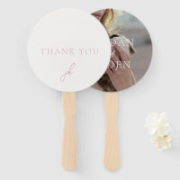 Elegant Photo Pink Script Monogram Wedding