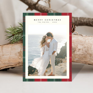 Elegant Photo Plaid Christmas Cards