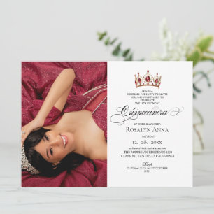 Elegant Photo Princess Quinceañera Invitation