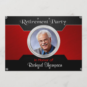 Elegant Photo Retirement Party Invitations