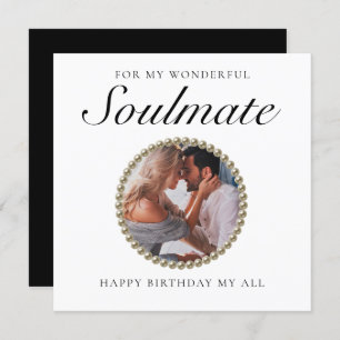 Elegant Photo Romantic Girlfriend Birthday Card
