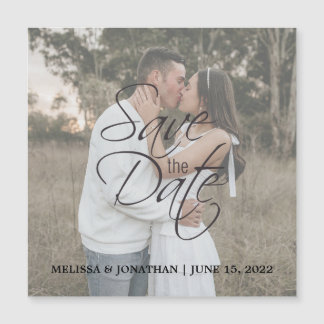 Elegant Photo Save the Date Magnet