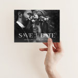 Elegant Photo Save The Date Magnetic Invitation<br><div class="desc">This classic and elegant save the date magnetic announcement card features two of your favourite personal photos,  with modern white decorative typography.</div>