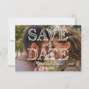 Elegant Photo SAVE THE DATE Wedding Typography