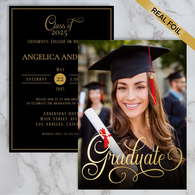 Elegant Photo Script Graduate Black (Creator Uploaded)