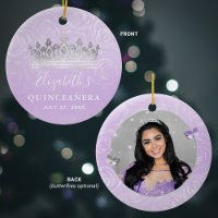 Elegant Photo Silver and Light Purple Quinceanera
