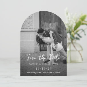 Elegant Photo Simple Modern Wedding Save The Date