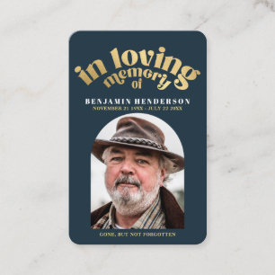 Elegant Photo Sympathy Funeral Prayer Cards