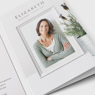 Elegant Photo Sympathy Funeral Thank You Cards