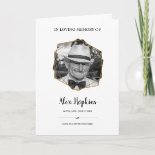Elegant Photo Sympathy Memorial Folded Funeral Program
