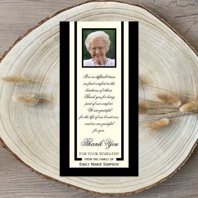 Elegant Photo Sympathy Thank You Photo Card (Creator Uploaded)