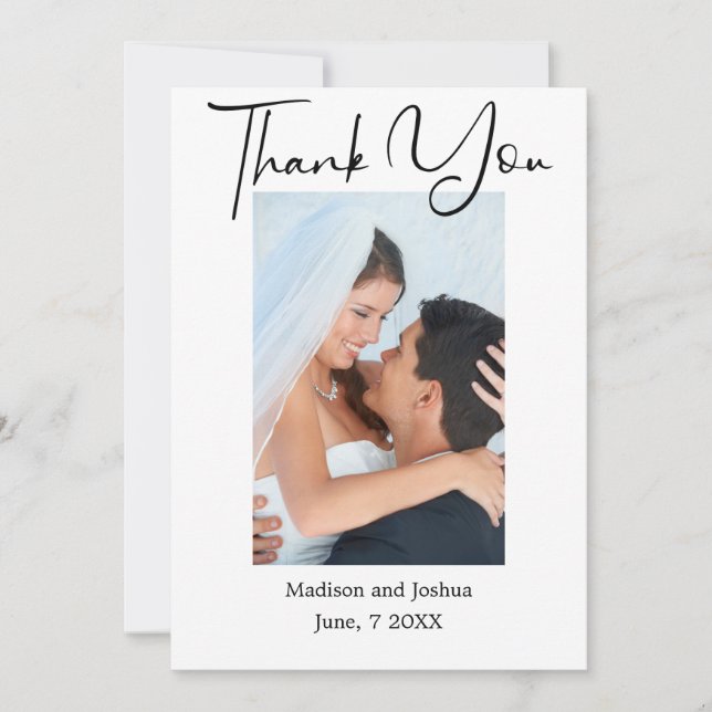 Elegant Photo Thank You Card (Front)