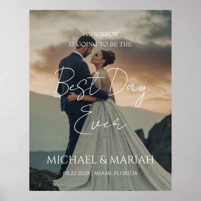 Elegant Photo The Night Before Rehearsal Dinner  Poster (Front)