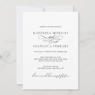 Elegant Photo Wedding Invitation with RSVP