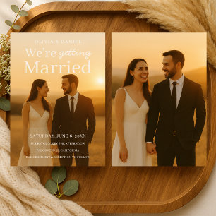 Elegant Photo Wedding Movie Poster Invitation