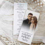 Elegant Photo Wedding Program Card<br><div class="desc">This Elegant Photo Wedding Program Card is perfect to share the details and order of events on your special day. Feature a photo of the couple and all the details of their special day,  in elegant form.</div>