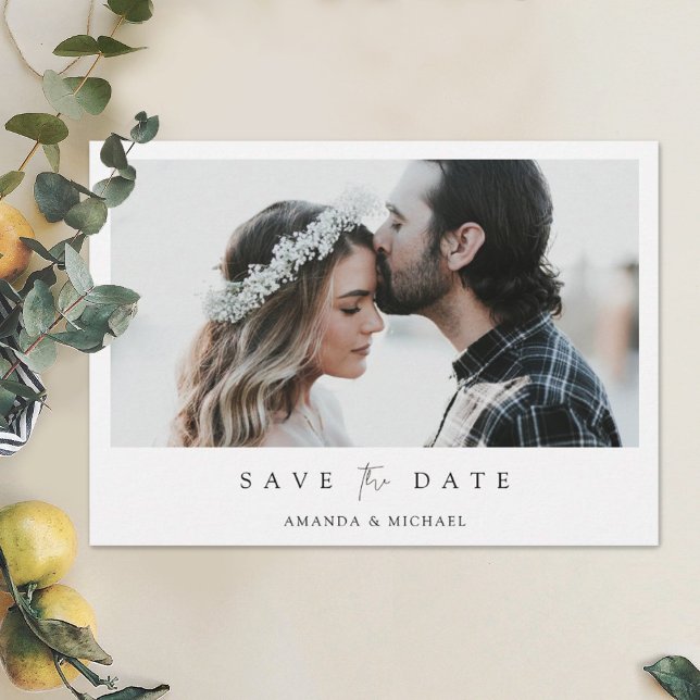 Elegant Photo Wedding Save the Date Card Template (Creator Uploaded)