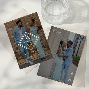 Elegant Photo Wedding Save The Date Logo