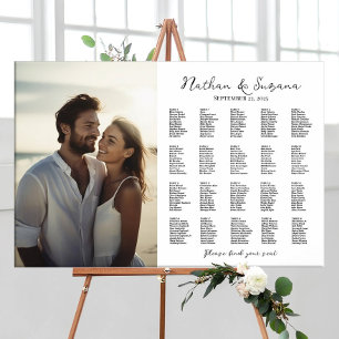 Elegant photo wedding seating chart find your seat