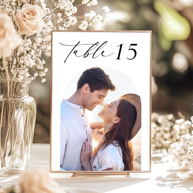Elegant Photo Wedding Table Number (Creator Uploaded)