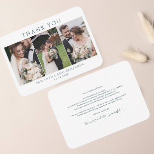 Elegant Photo Wedding Thank You Card