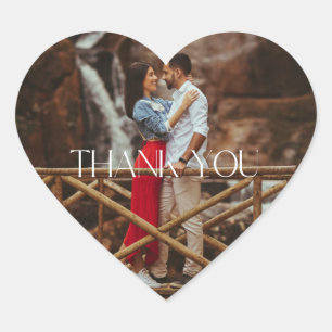 Elegant Photo Wedding Thank You Favour Stickers