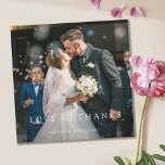 Elegant Photo Wedding Thank You Magnet<br><div class="desc">This simply chic custom photo wedding thank you magnet template features an elegant, minimalist, modern design. It features your favourite photo, first names and a 'LOVE and THANKS' message conveyed with a striking blend of two distinct fonts, with 'and' in a light, flowing script between the rest of the other...</div>
