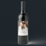 Elegant Photo Wedding Thank You Script Wine Label<br><div class="desc">Can be customised to suit your needs.
© Gorjo Designs. Made for you via the Zazzle platform.

// Need help customising your design? Got other ideas? Feel free to contact me (Zoe) directly via the contact button below.</div>