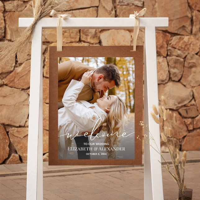 Elegant Photo Wedding Welcome Poster (Creator Uploaded)