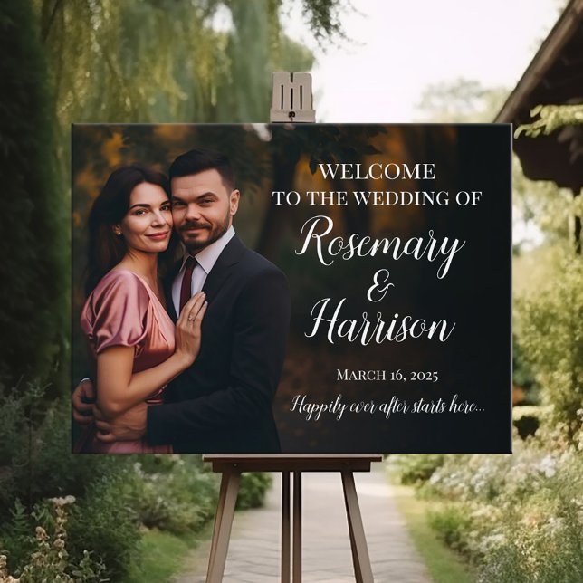 Elegant photo wedding welcome sign (Creator Uploaded)