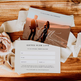 Elegant Photography Gift Certificate Gift Card