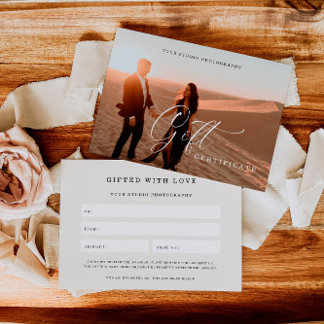 Elegant Photography Gift Certificate | Gift Card