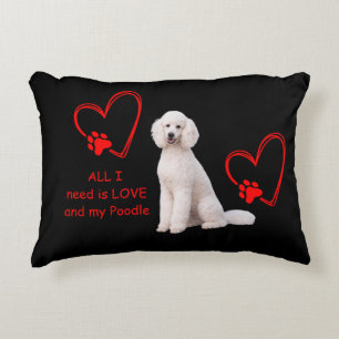 Elegant Photorealistic Poodle Dog Pillow