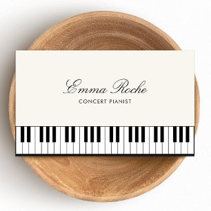 Elegant Pianist Piano Keys Business Card