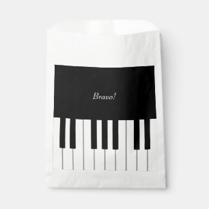 Elegant Piano Keyboard Custom Name & Message Favour Bag