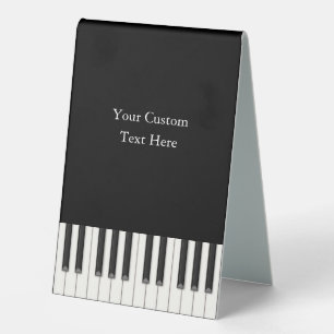 Elegant Piano Keys Custom 4x6 Plastic Sign