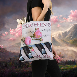 Elegant Piano Music Teacher  Tote Bag