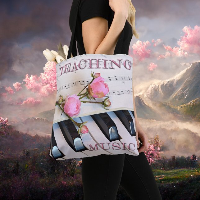 Elegant Piano Music Teacher  Tote Bag (Creator Uploaded)