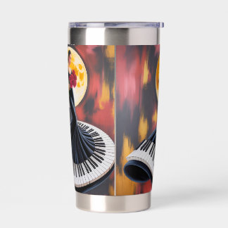 Elegant Piano Music Woman Art Design Insulated Tumbler