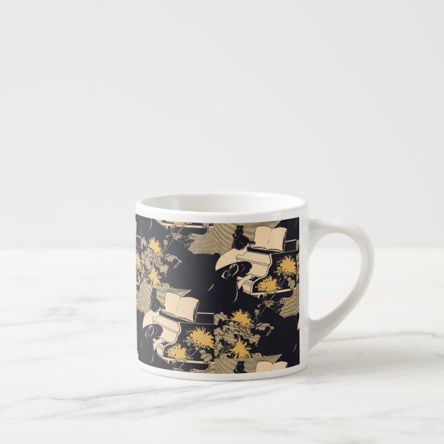 Elegant Piano Player Espresso Cup (Right)