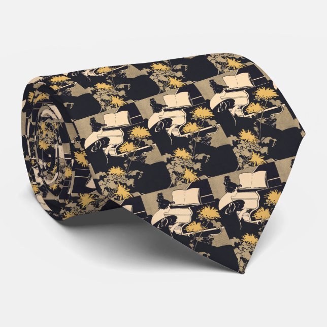 Elegant Piano Player Tie (Rolled)