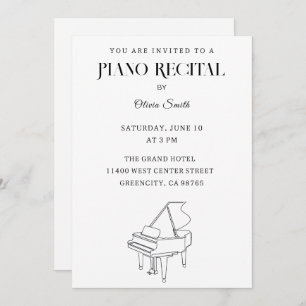 Elegant Piano Recital Invitation