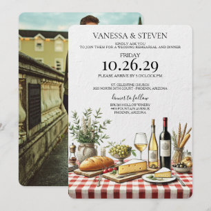 Elegant Picnic Rehearsal Dinner Invitation
