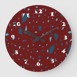 Elegant Pieces Terrazzo Pattern Large Clock
